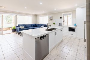 a kitchen with a couch and a couch