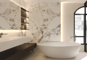 Arabescato Alba Polished Celeste Stone - Image 4