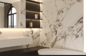Arabescato Alba Polished Celeste Stone - Image 2
