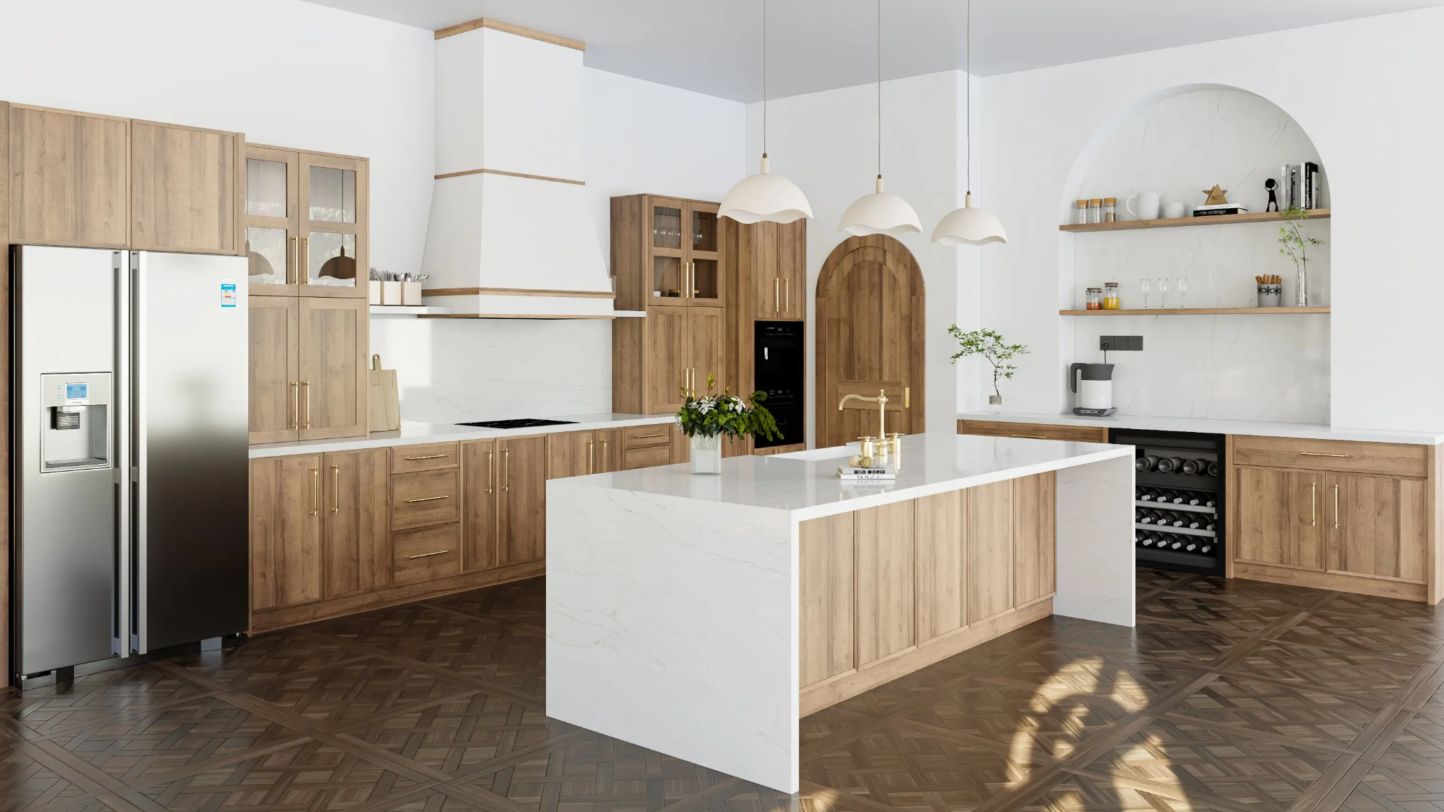 1601 Theia Perla2 Premium Vicostone Theia Perla 1601 quartz slab white engineered stone with flowing veins