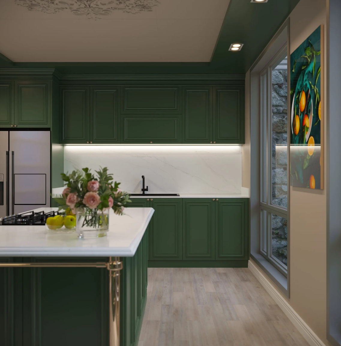 1605 Inara2 Premium Vicostone Inara 1605 quartz slab white engineered stone with Calacatta-style veins