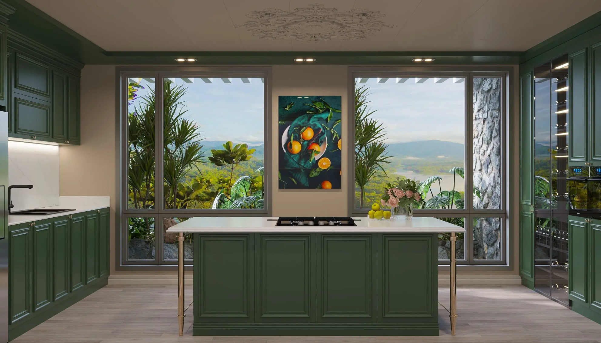 1605 Inara4 Vicostone Inara 1605 quartz kitchen benchtop luxurious white veined surface