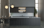 Vicostone Helia 1710 quartz kitchen benchtop luxurious white veined surface