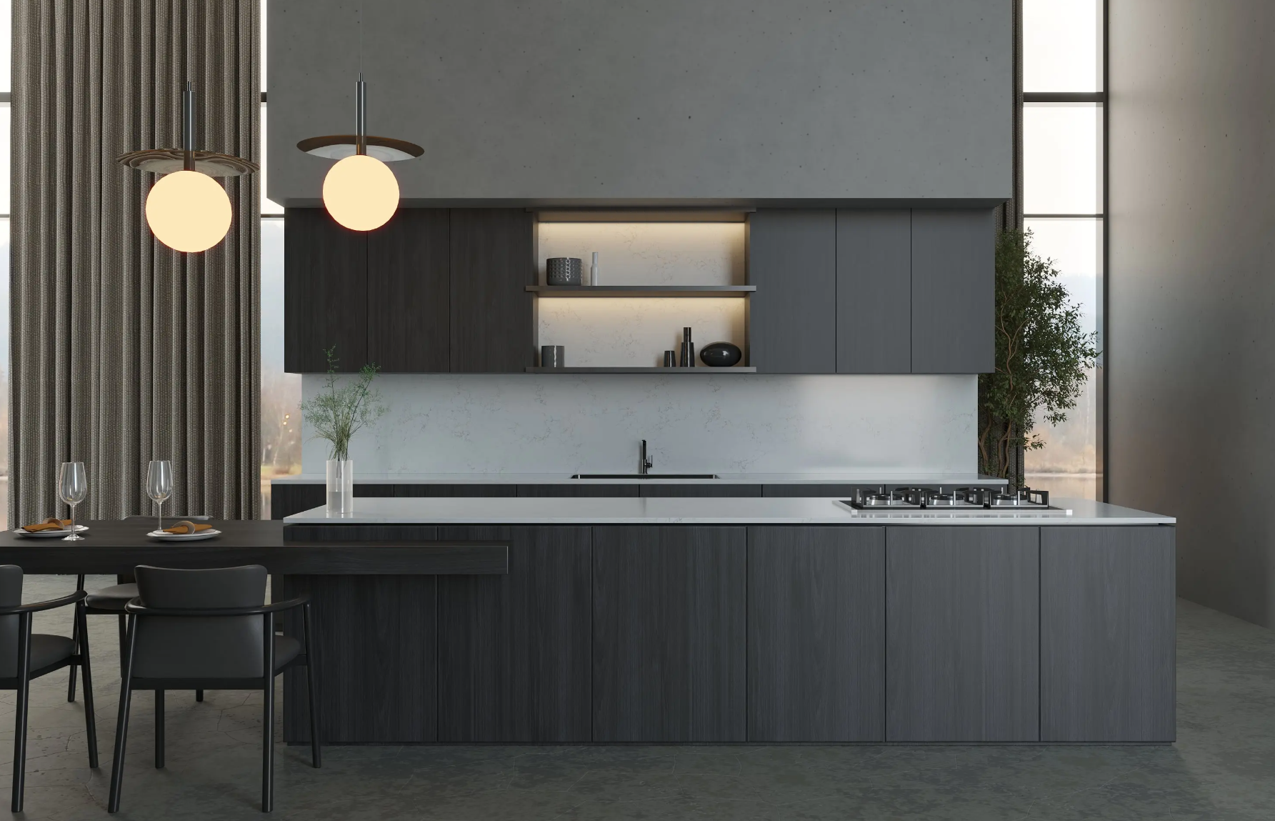 1710 Helia3 Vicostone Helia 1710 quartz kitchen benchtop luxurious white veined surface