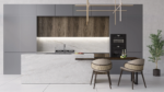 Vicostone Anore 1904 quartz kitchen benchtop warm textured surface modern interior