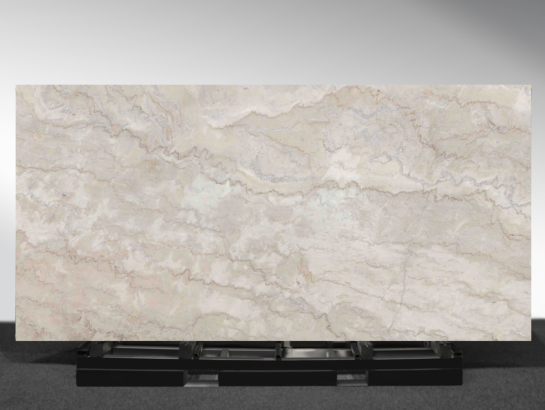 AC6008 Austral Dream AC Stone book match feature wall in modern interior with matt finish