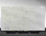 Vicostone Avani 1905 quartz slab dark earthy surface with dynamic flowing patterns close-up