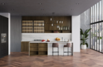 Dark earth-tone engineered stone benchtop Vicostone Avani 1905 river-inspired design