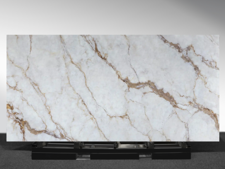 Belizza D’Oro marble look stone slab with gold veining