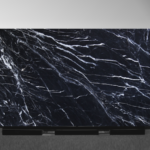 Black Caviar Marble slab with deep black background and elegant white veining | AUSKstone natural stone