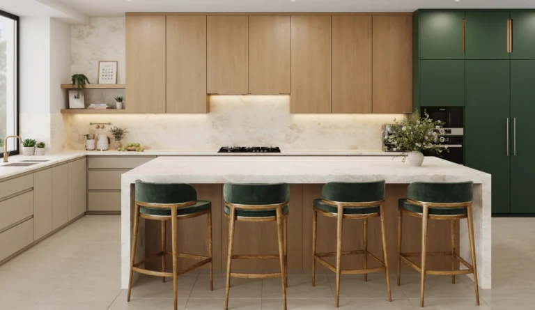 Kitchen benchtop featuring Braewind quartz surface by AUSKstone