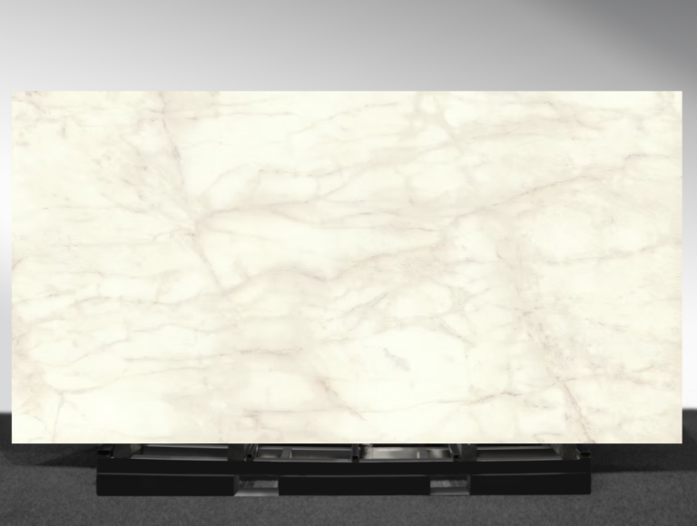 Calacatta Delicato porcelain slab soft marble veining silk surface