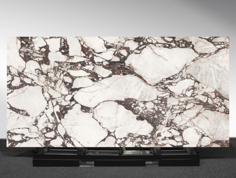 AC2079 Calacatta Viola AC Stone textured porcelain kitchen benchtop with dramatic violet veining