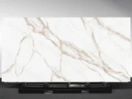 Desert Blush Vadara® Quartz engineered stone slab with white base and rust‑colored veining