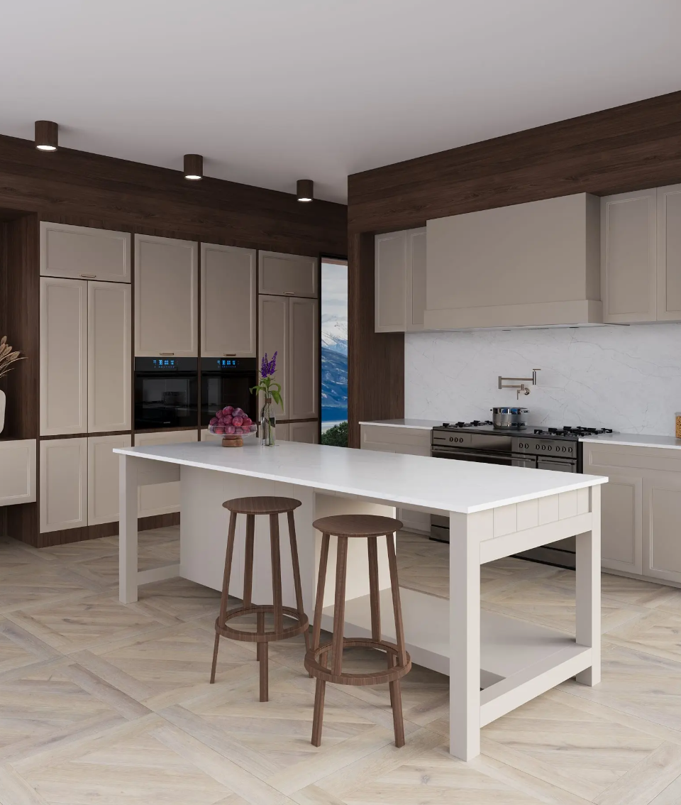 Eirian 2 Premium Vicostone Eirian 1609 quartz slab gray engineered stone with bold veins