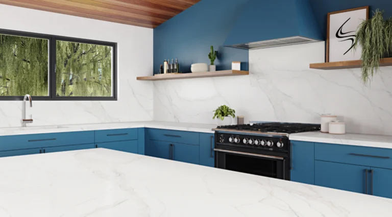 Modern kitchen benchtop featuring Escala Vadara® Quartz surface by AUSKstone