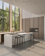 Vicostone Koren 1103 quartz kitchen benchtop modern white textured surface