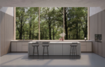White engineered stone benchtop Vicostone Koren 1103 subtle grain design