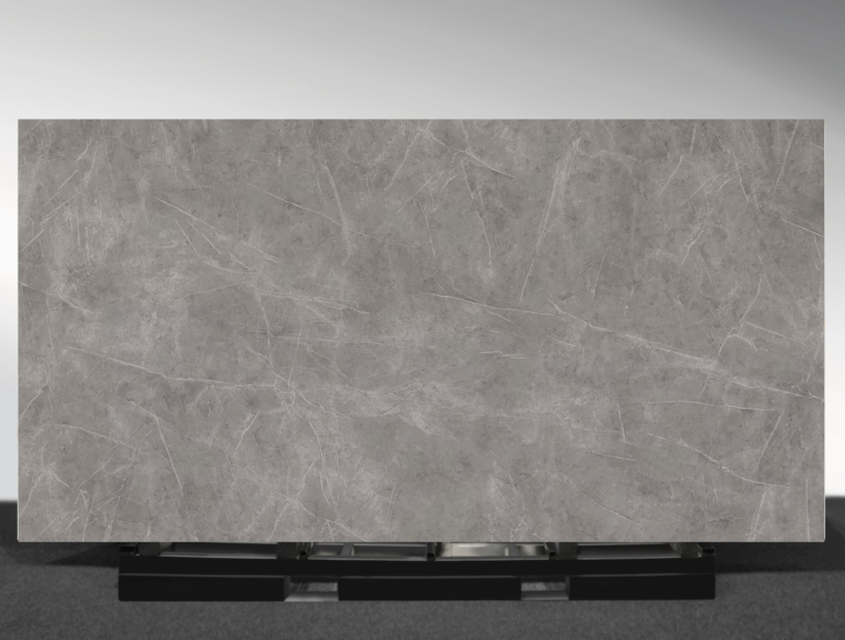 Light Grey Stone porcelain slab soft light grey surface silk finish