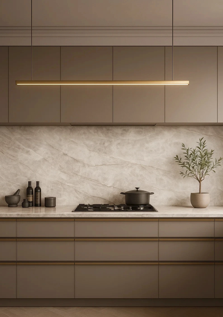 AC6012 Matt Monaco Drift AC Stone slab with soft grey and beige tones, matt finish and book match design | AUSKstone