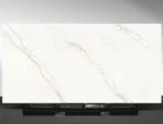 Sinterra Vadara® Quartz engineered stone slab with off‑white and soft grey base and muted gold veining