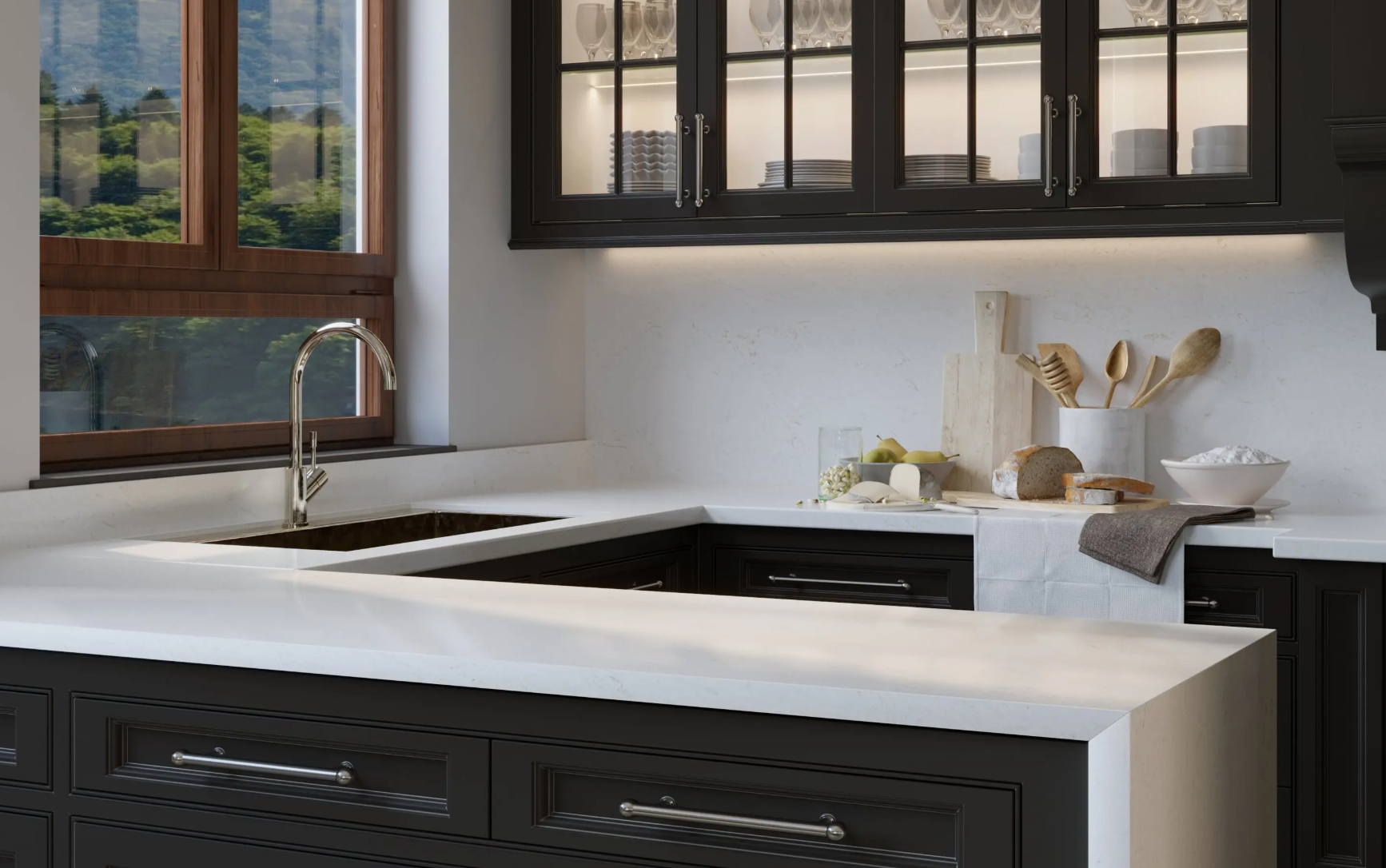 Solasta2 Premium Vicostone Solasta 1602 quartz slab warm white engineered stone with flowing veins