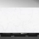 Sorelle Shore Vadara® Quartz engineered stone slab with off‑white, grey and taupe veining