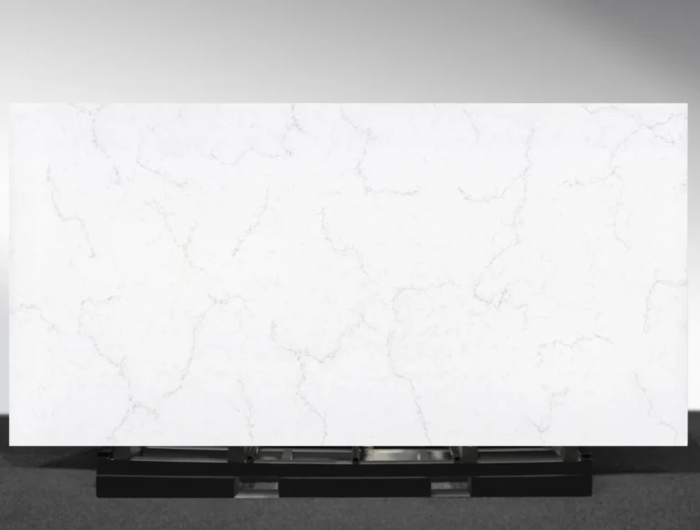 Sorelle Shore Vadara® Quartz engineered stone slab with off‑white, grey and taupe veining