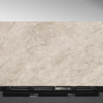 Taj Mahal marble look porcelain slab warm beige quartzite style