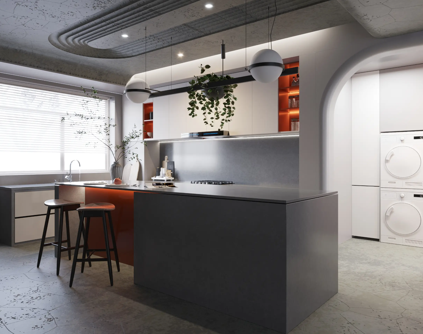 Tenebris3 Premium Vicostone Tenebris 1300 quartz slab deep gray engineered stone surface