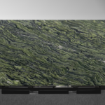 Verde Fusion Granite slab with dramatic green, gold and brown natural patterns | AUSKstone