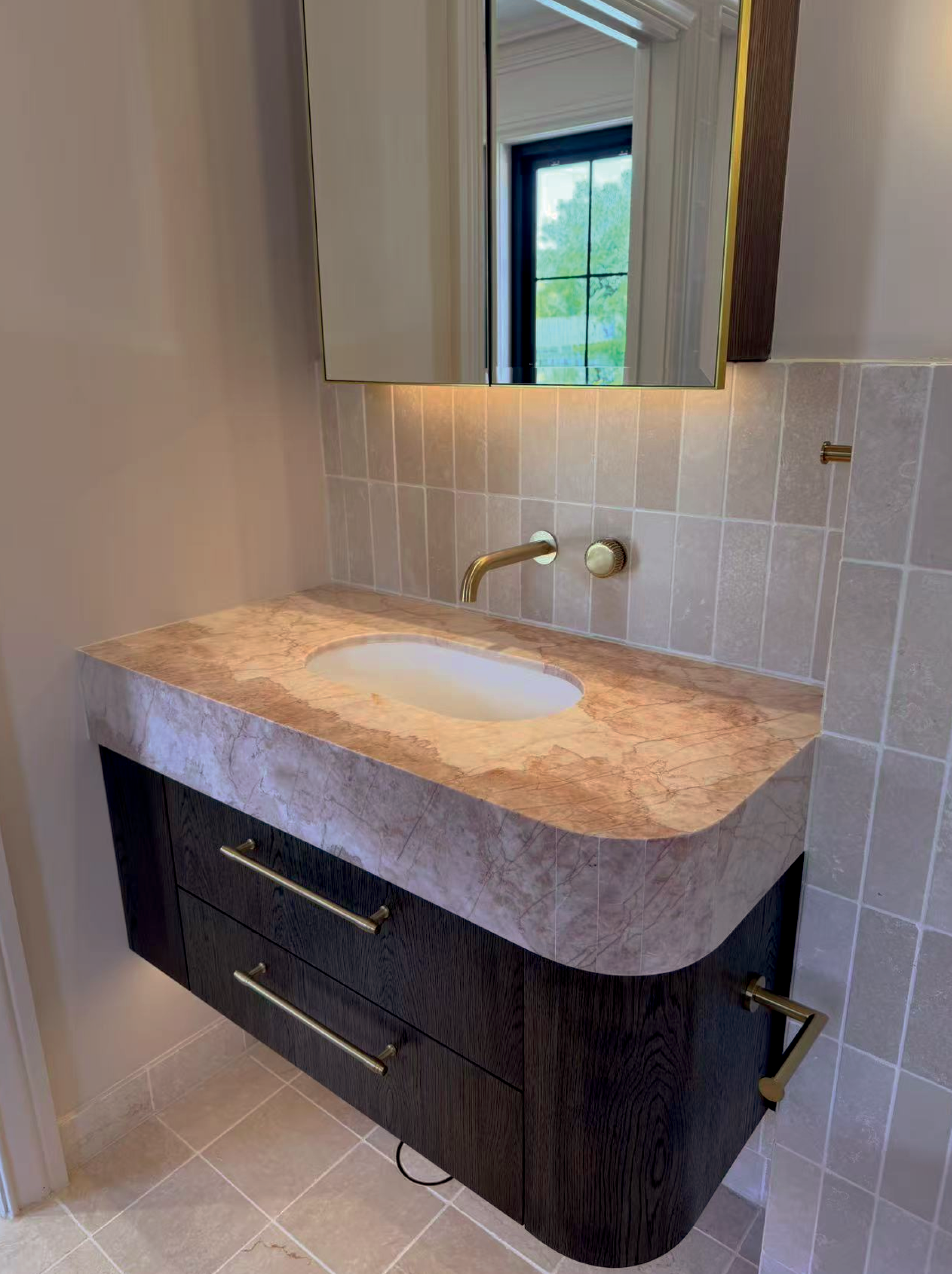 Custom marble basin design in Sydney