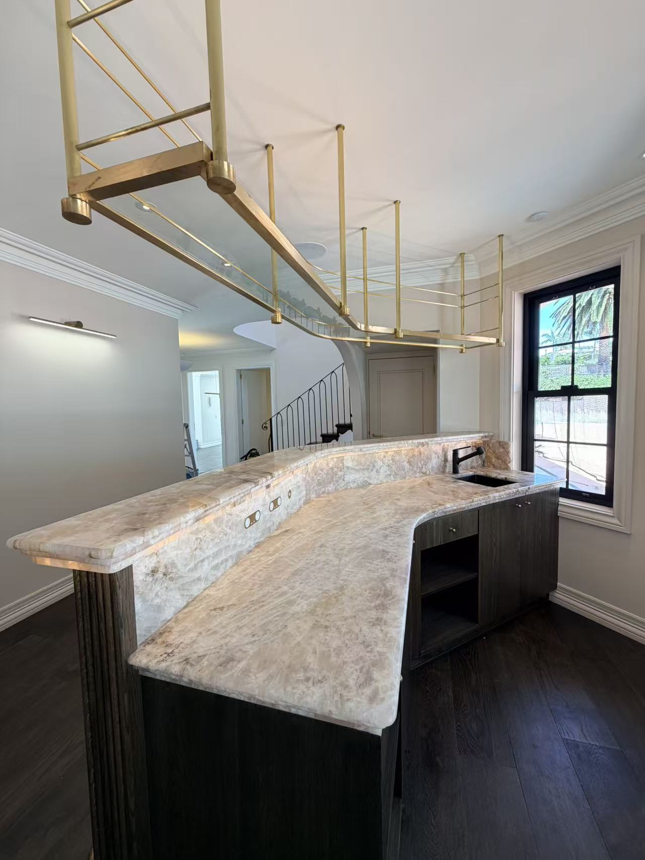 Kitchen islands with LED backlighting