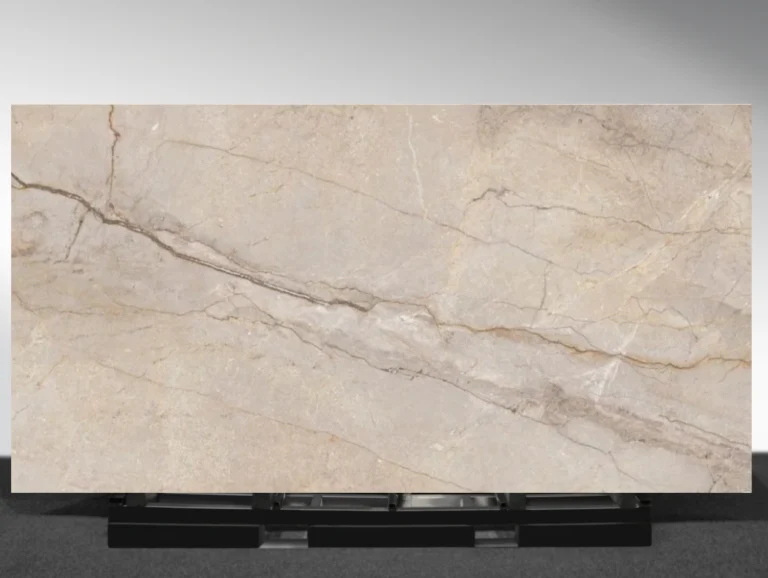 Breccia Brown Asetica sintered stone slab with rich earthy brown tones and bold veining, featuring 3D carved finish by AUSKstone Sydney.