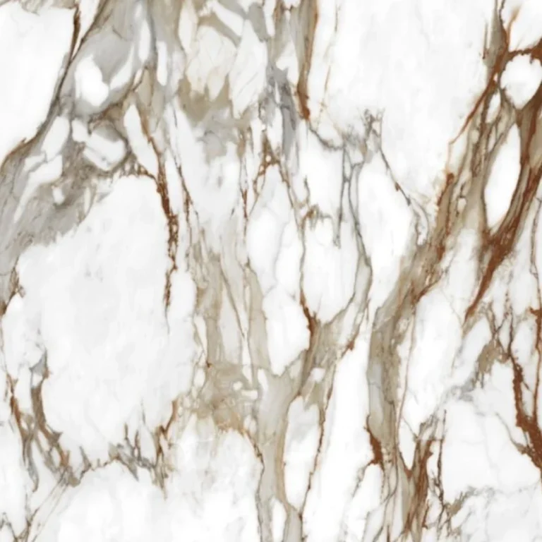 Close-up detail of Essential Gold sintered stone benchtop by AUSKstone Sydney, highlighting rich gold veining on elegant white surface.