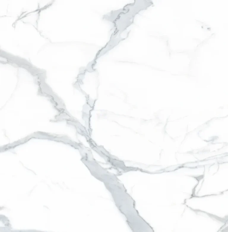 Close-up detail of Kalos Bianco sintered stone benchtop by AUSKstone Sydney, highlighting refined grey veining on matte white surface.