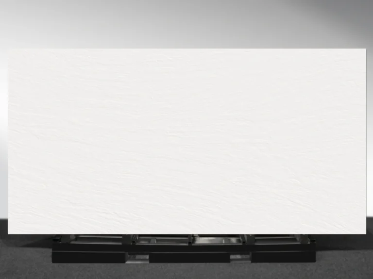 Ardesia Bianco sintered stone white slate texture surface close up