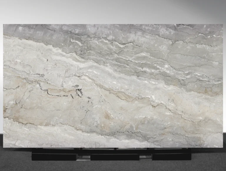 Austral Dream Honed Dolomite natural stone slab by YDL Stone with soft warm beige and grey veining, matte honed finish, available at AUSKstone Sydney for kitchen benchtops, vanities, splashbacks and feature walls.