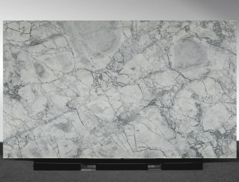 Super White Honed Dolomite slab by YDL Stone with soft white and grey natural veining, matte honed finish, 3240 x 1990 x 20mm, available at AUSKstone Sydney for kitchen benchtops, vanities, splashbacks and feature walls.